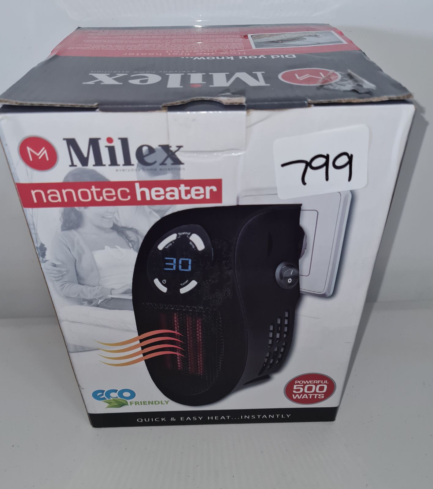 Milex - Nanotec Wall Plug Heater - Black | Cape Auctioneers