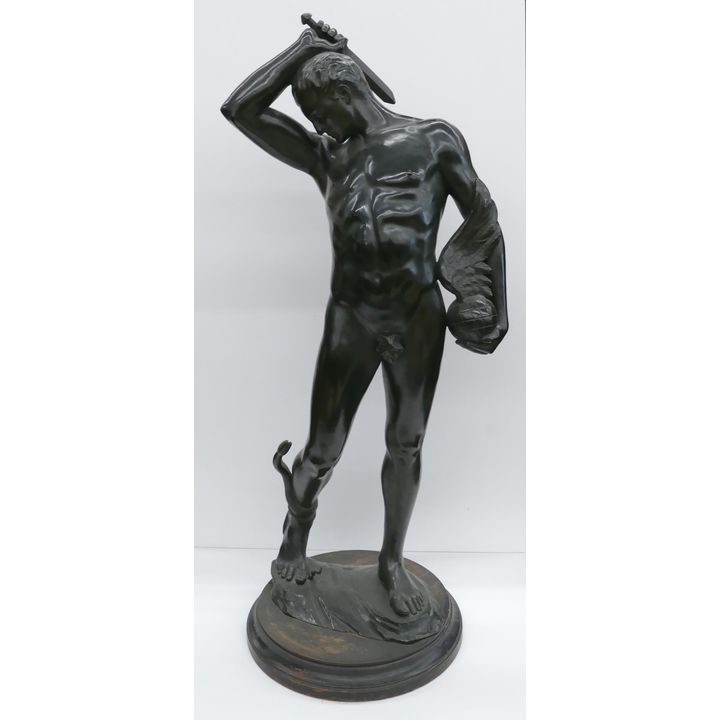 Paolo Abbate Allegorical Male Bronze Sculpture