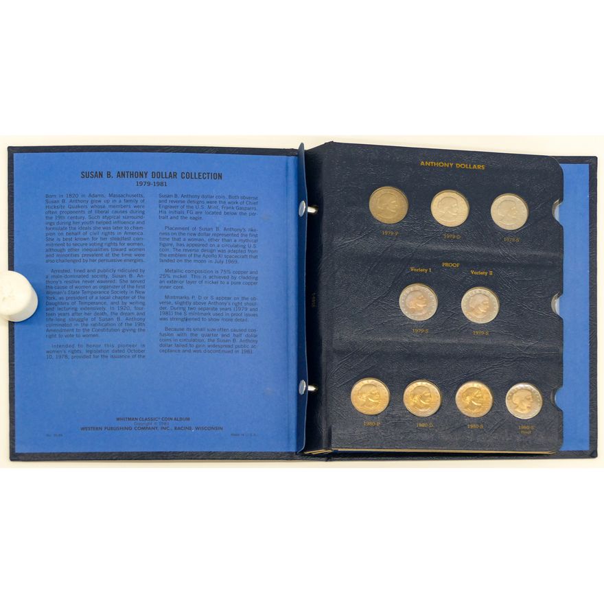 Whitman US Anthony Dollars Coin Book 16pc