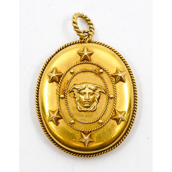 Victorian 18k Medusa & Star Locket 1.75'' - 9.4 grams