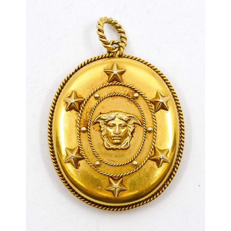 Victorian 18k Medusa & Star Locket 1.75'' - 9.4 grams