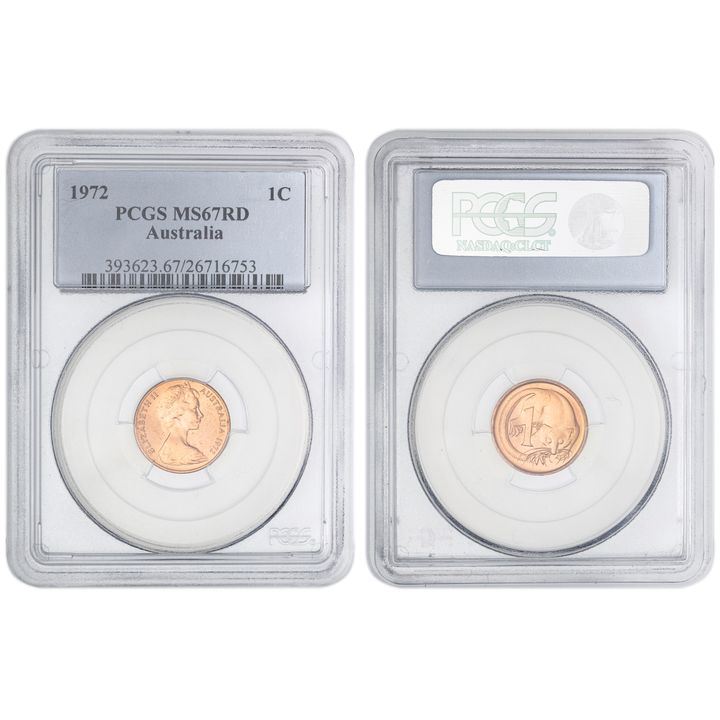 One Cent, 1972, PCGS MS67RD