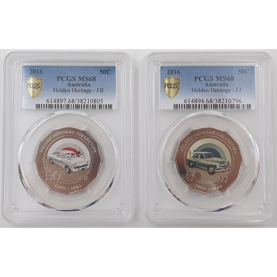 PCGS Graded Holden Heritage 50c Coins (x2)