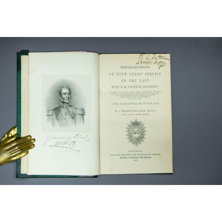 J. Martin Bladen Neill [Association Copy] 'Recollections of Four Years’ Service...'