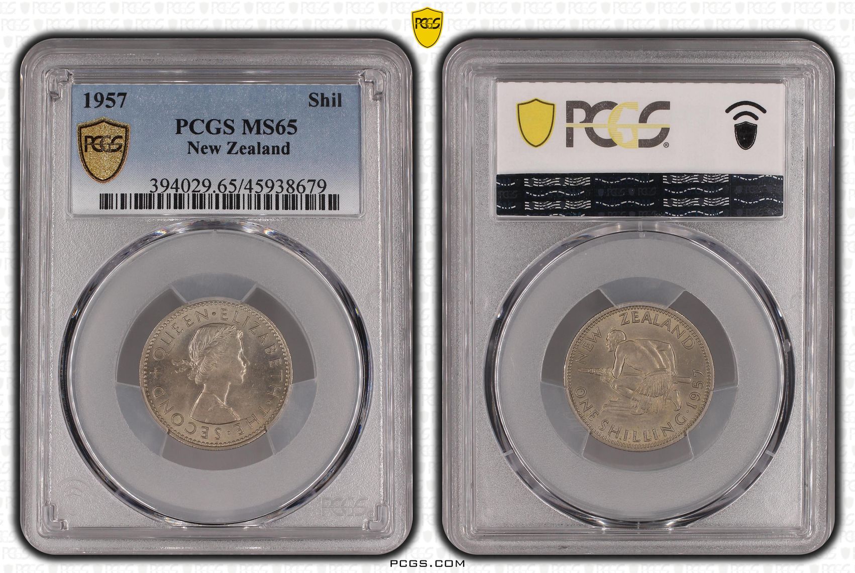 1957 New Zealand Shilling PCGS - MS65 -679