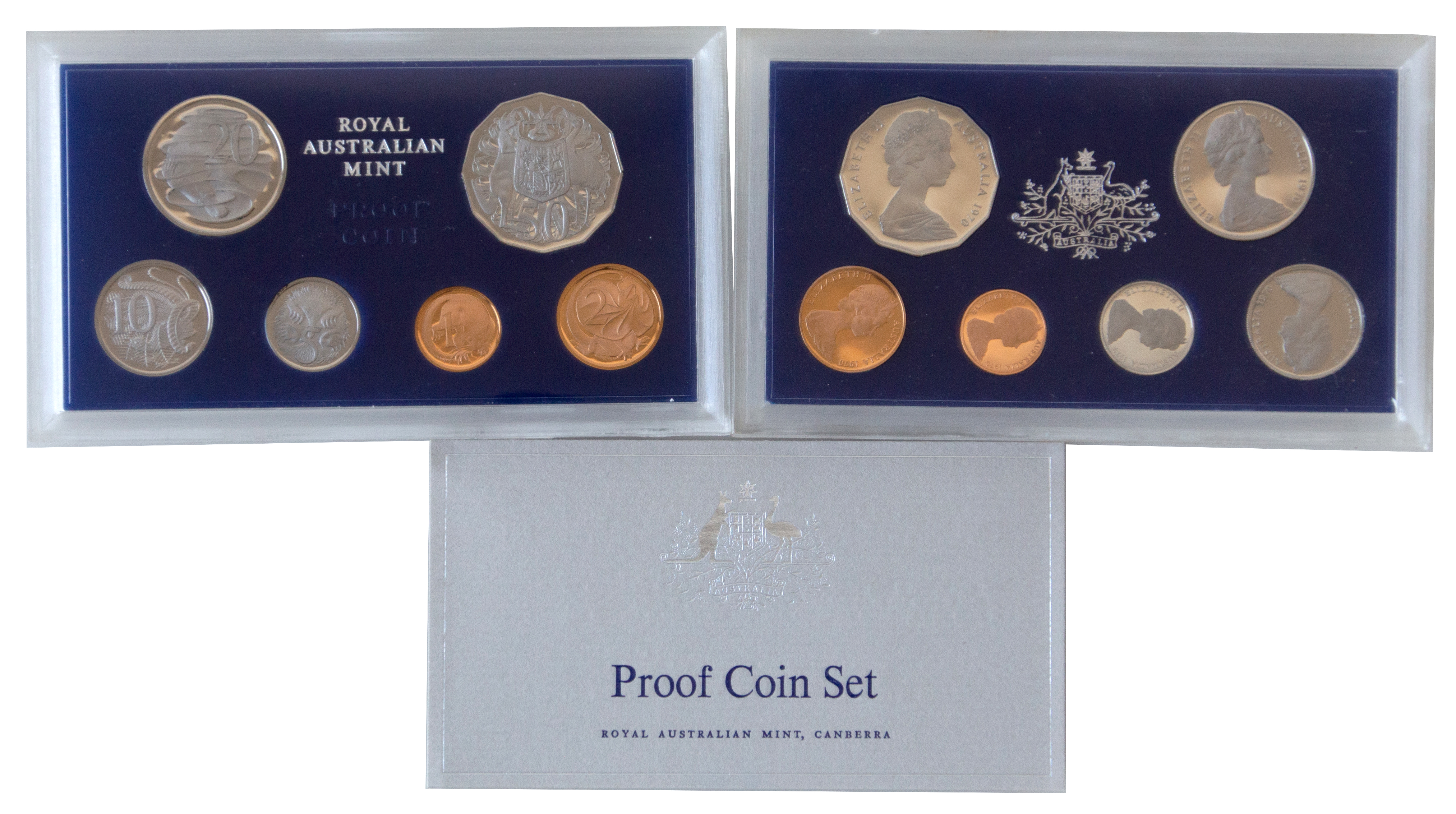 Sets, Elizabeth II, Proof Set, 1970 & 1971, FDC