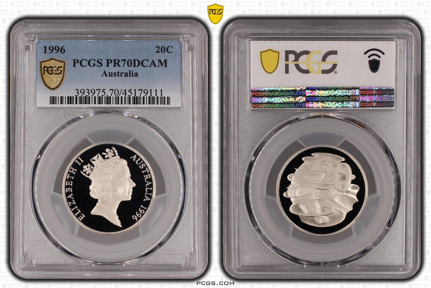 1996 Australia Twenty Cent, 20c PCGS - PR70DCAM POP 9/0 -111