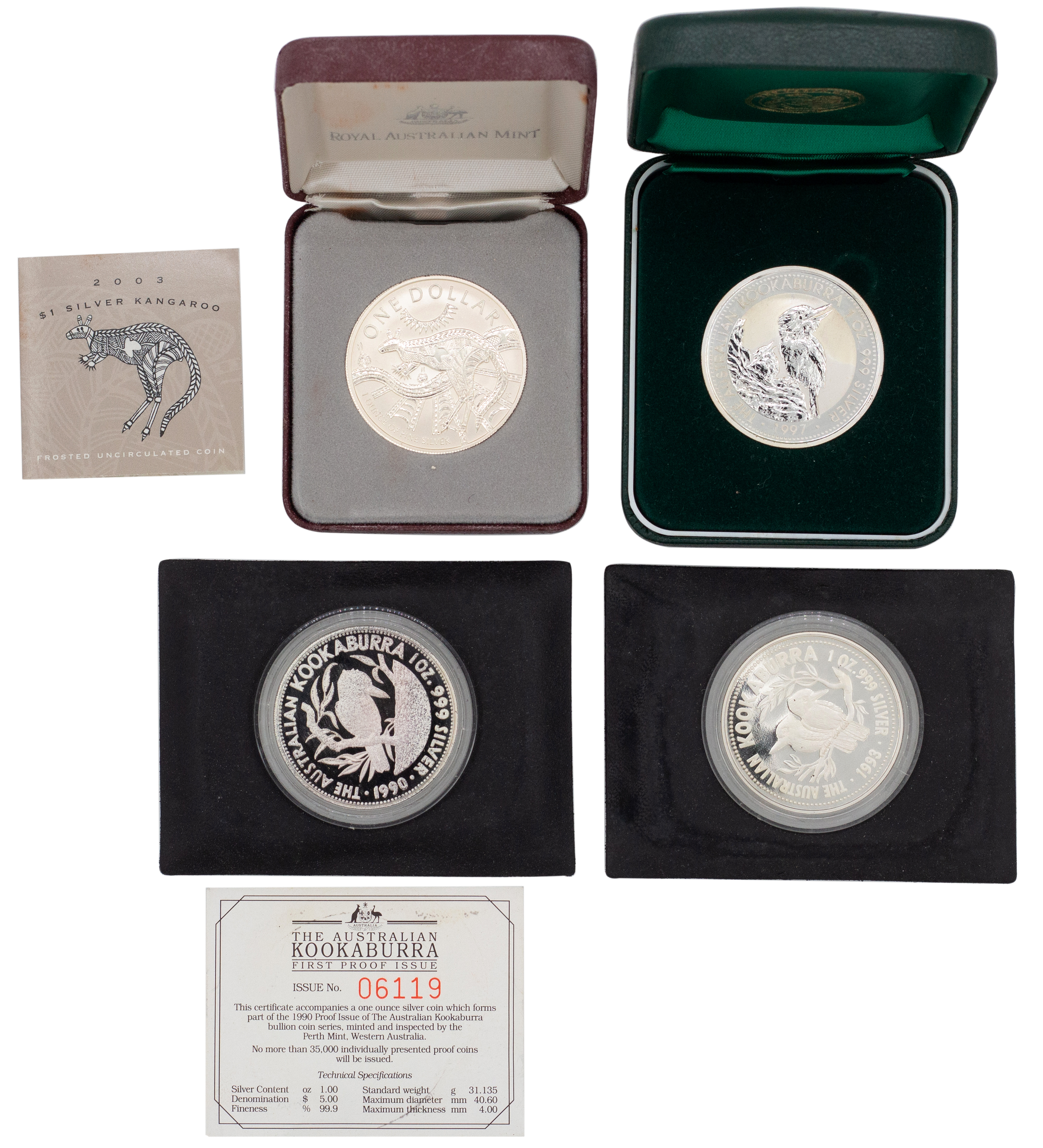 Elizabeth II, Kookaburra, 1990 & 1993, FDC