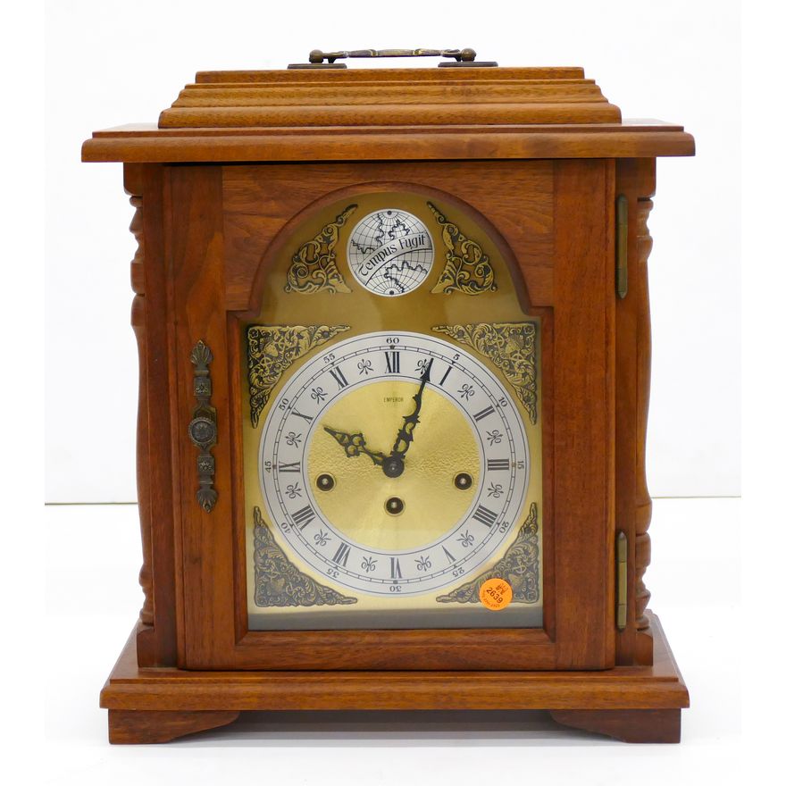 Tempus Fugit Emperor Mantle Clock 16"