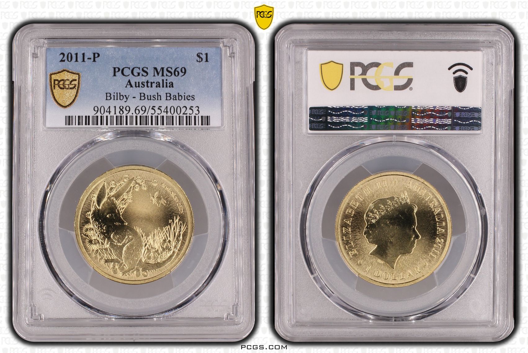 Bilby - Bush Babies, One Dollar, 2011-P, PCGS MS69