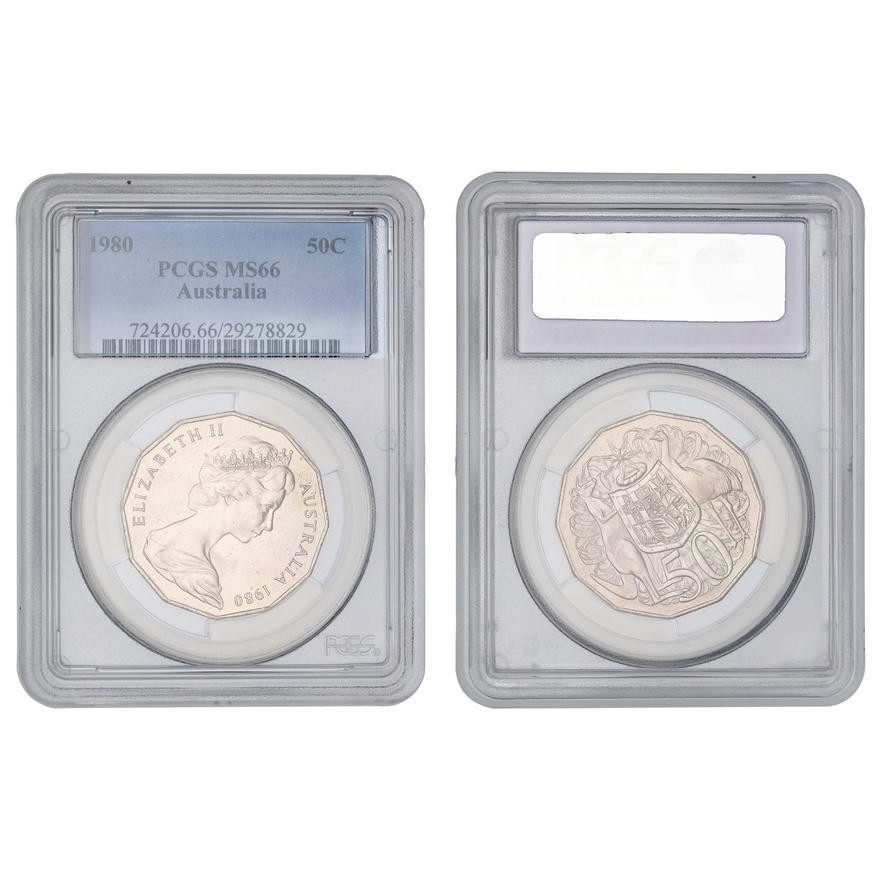 Elizabeth II, , Fifty Cent, 1980, PCGS MS66