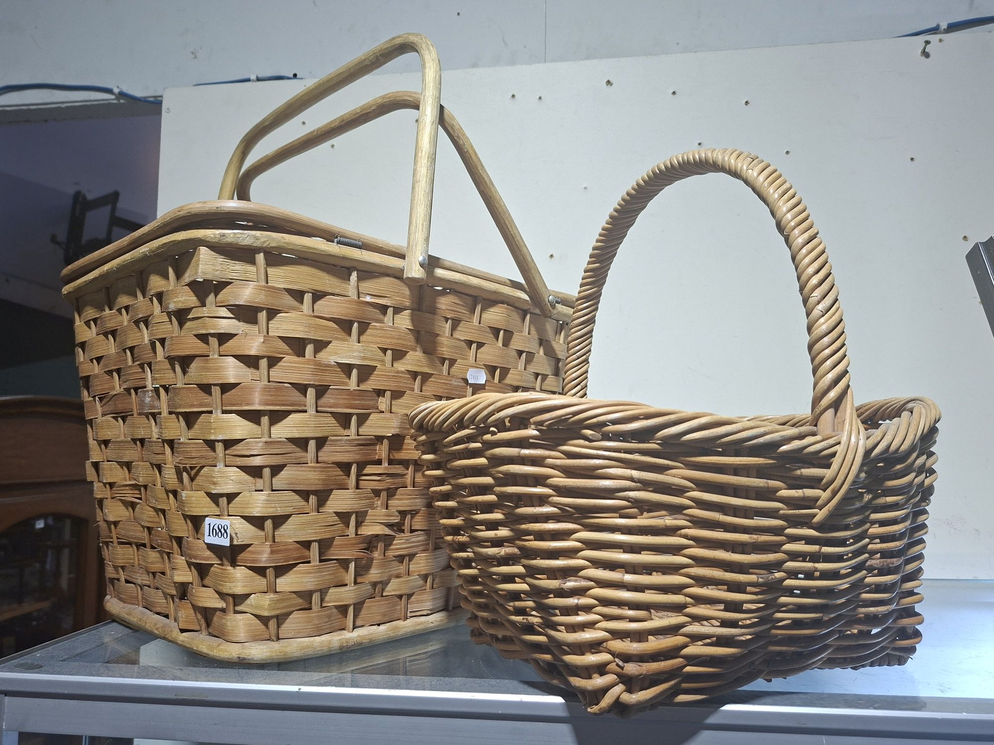 Two Cane Baskets