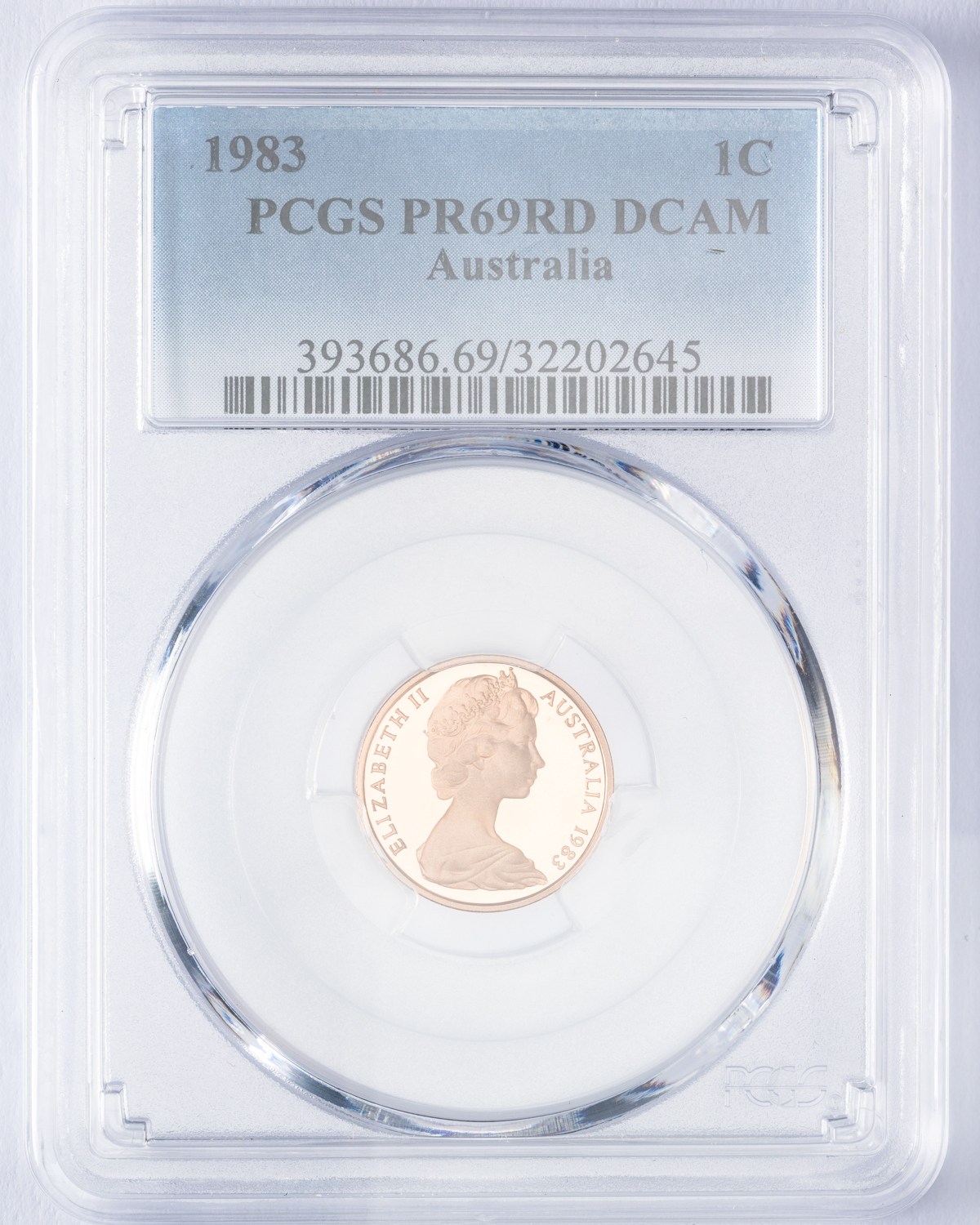 Elizabeth II, One Cent, 1983, PCGS PR69DCAM