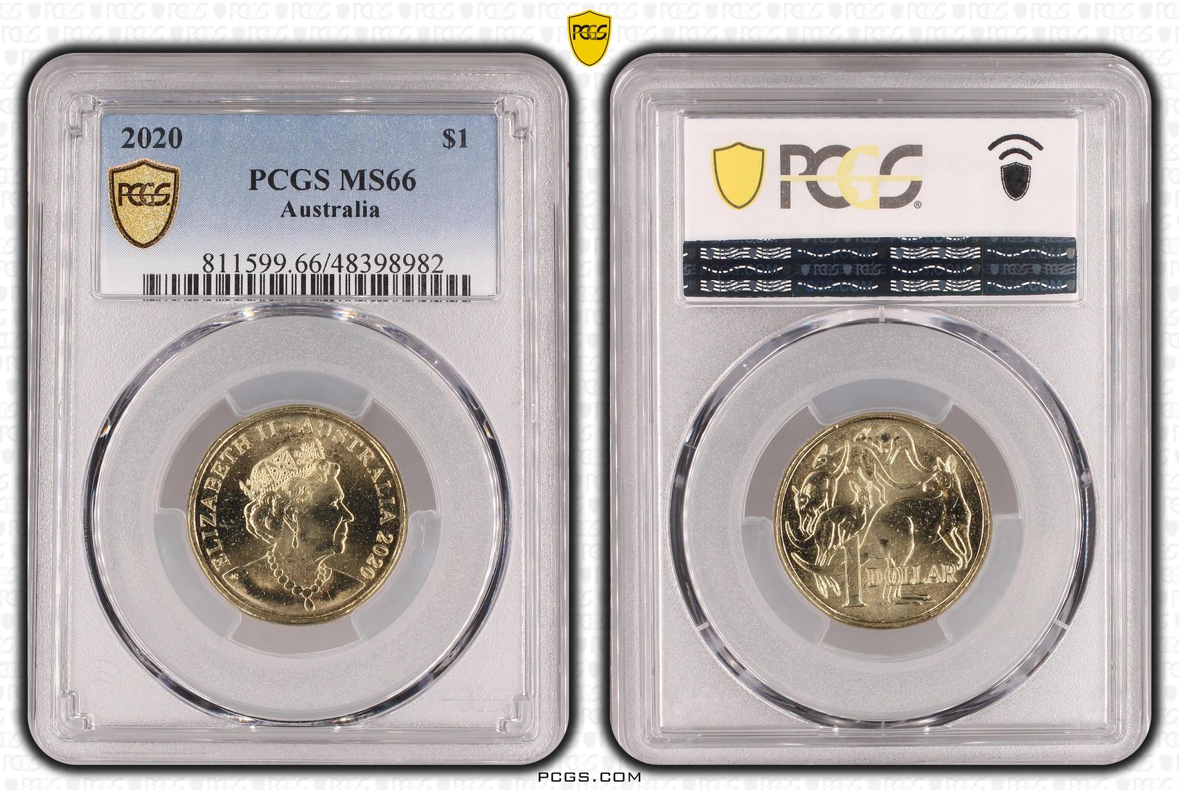 , One Dollar, 2020, PCGS MS66