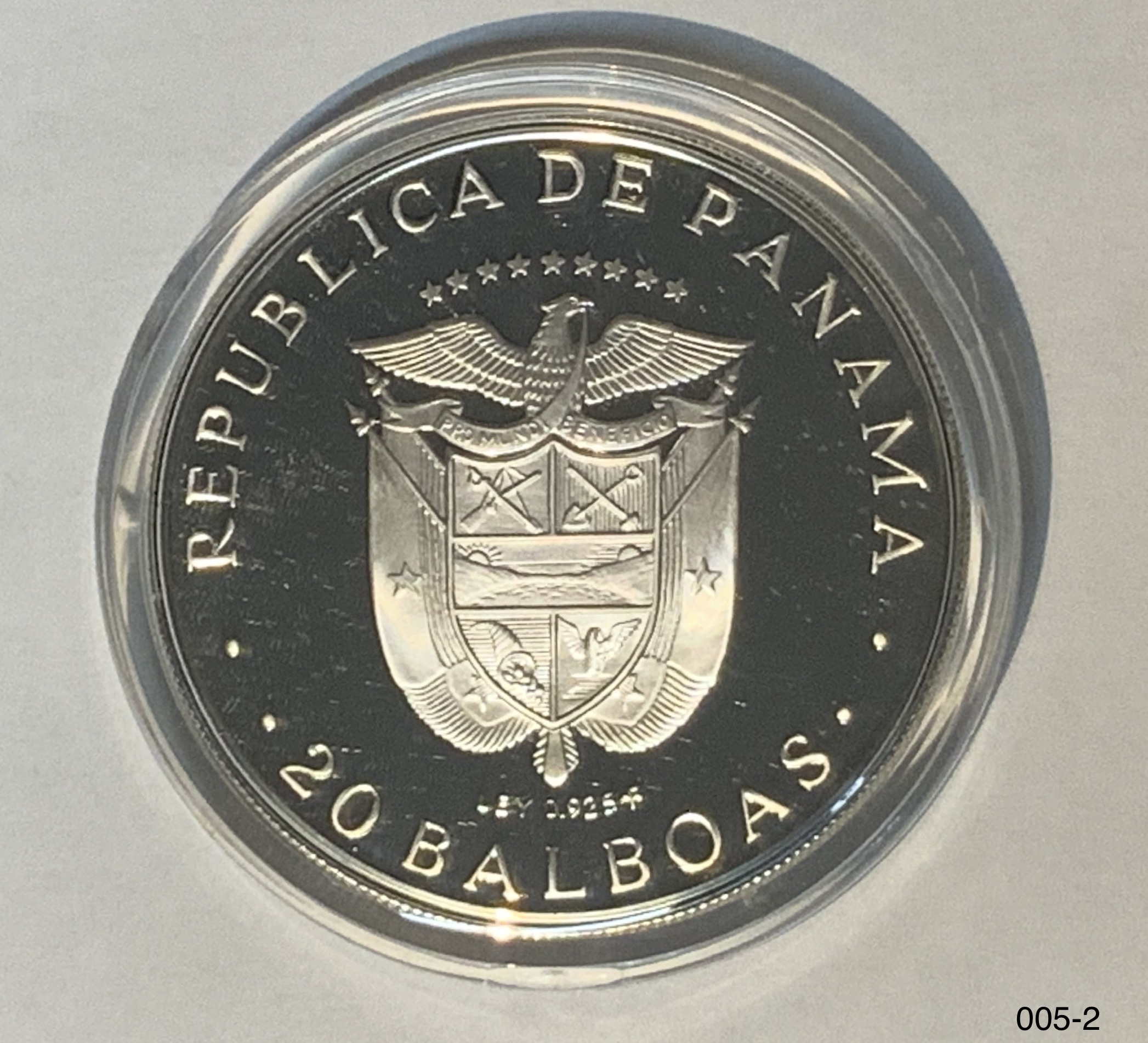 重量weight12959gパナマ共和国 20 バルボア 銀貨 1974年 保証書付き