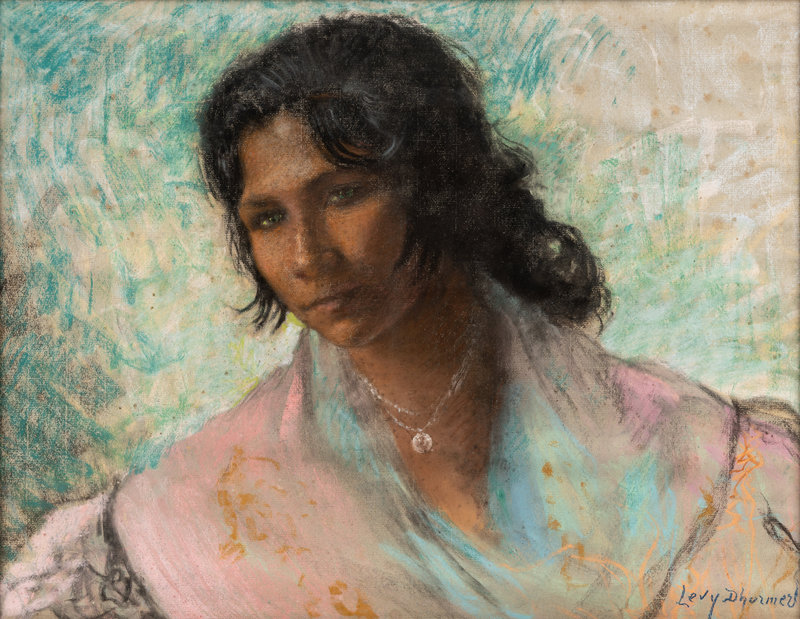 Lucien Lévy-Dhurmer
(French, 1865–1953)
Portrait of an Andalusian Woman, c. 1900-01
