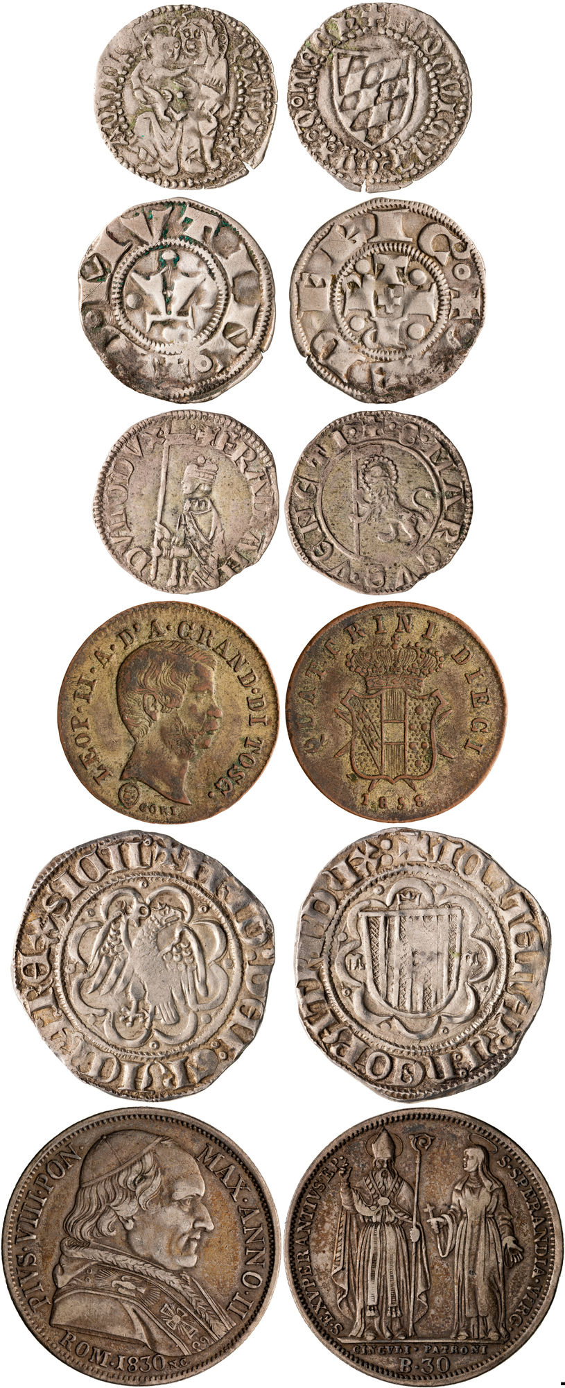 Italian States, Accumulation, 1306 - 1858, gF - VF