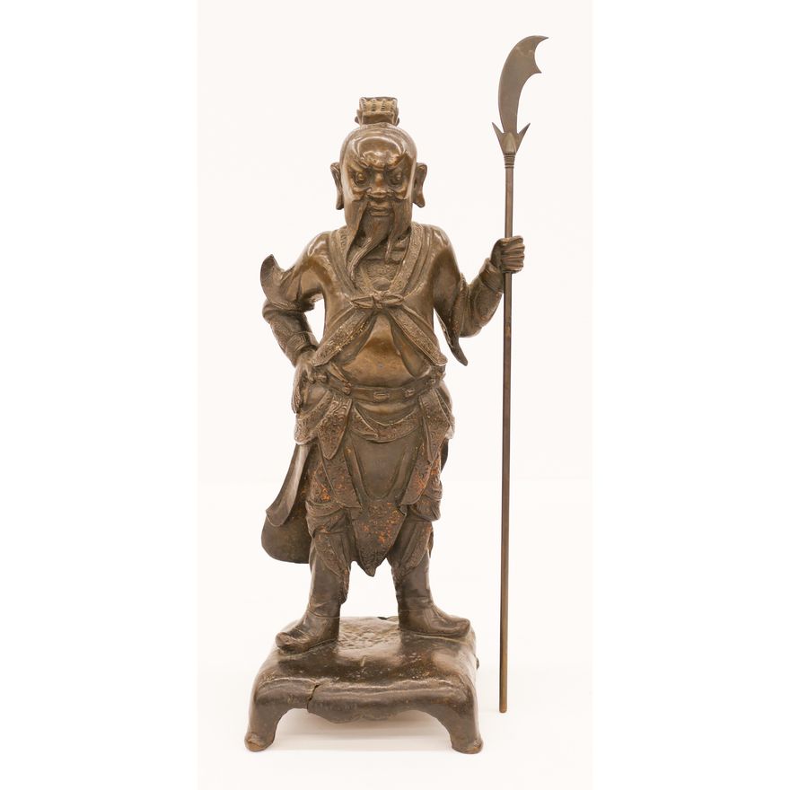 Chinese Ming Bronze Guardian or Warrior