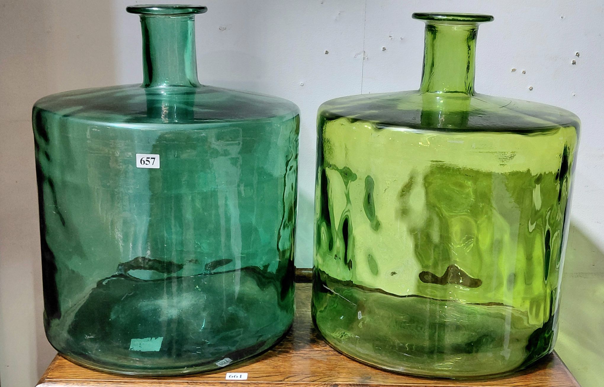GREEN GLASS BOTTLES