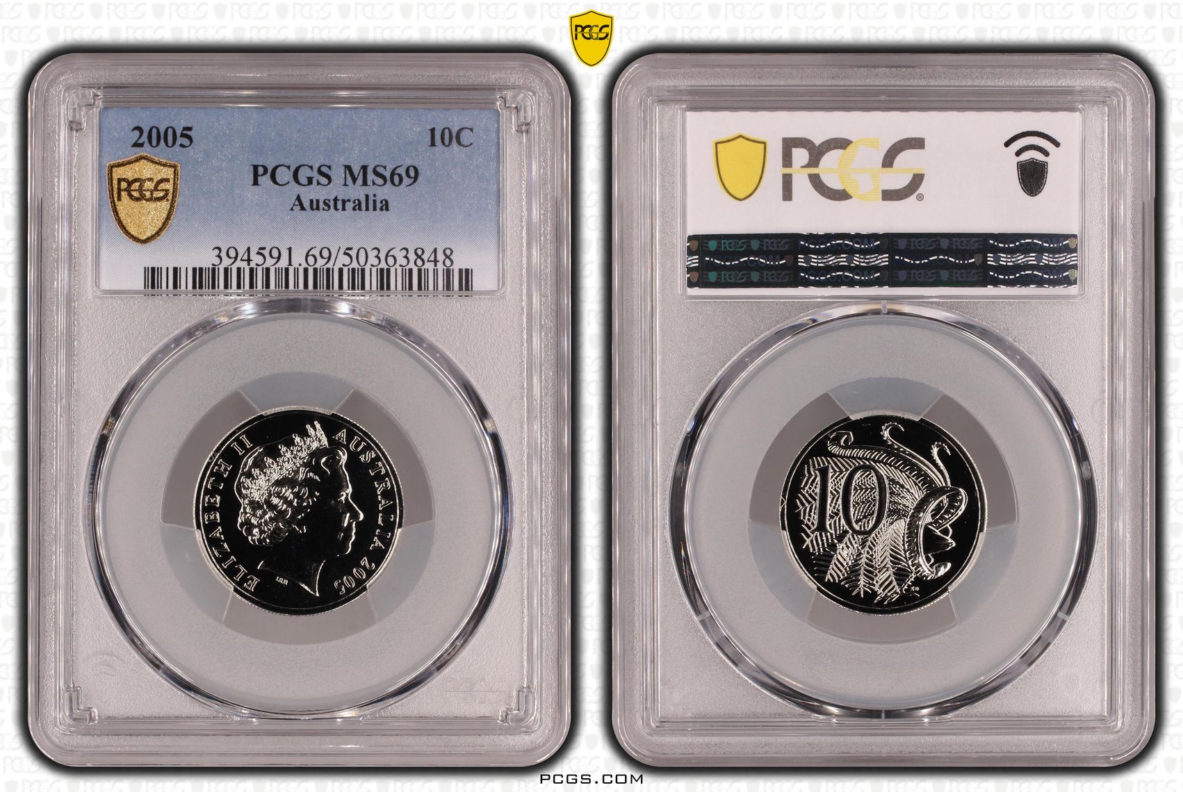 Ten Cent, 2005, PCGS MS69