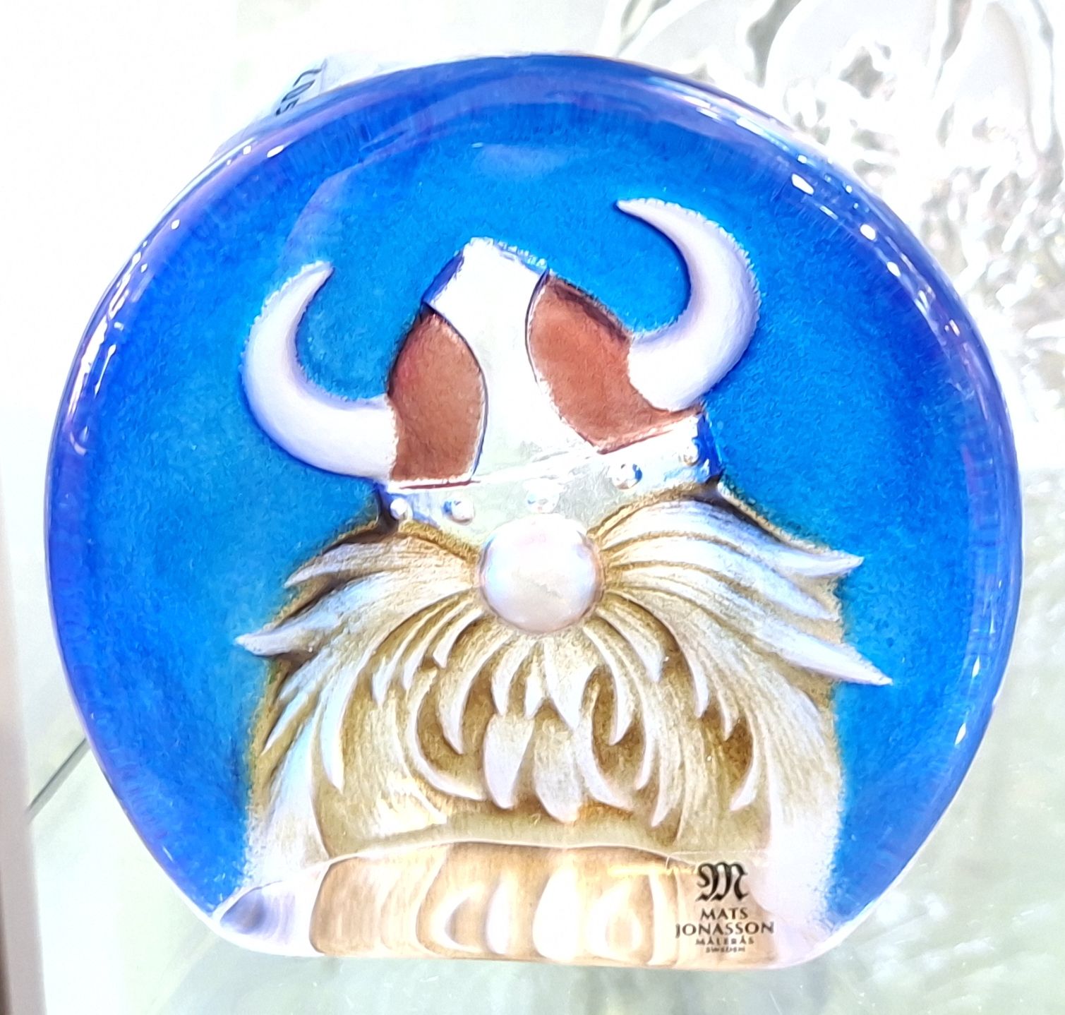 Viking Art Glass Paperweight