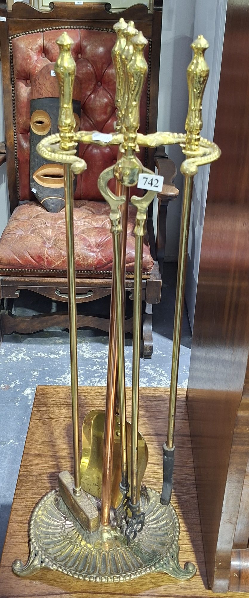 Brass Firetool Set