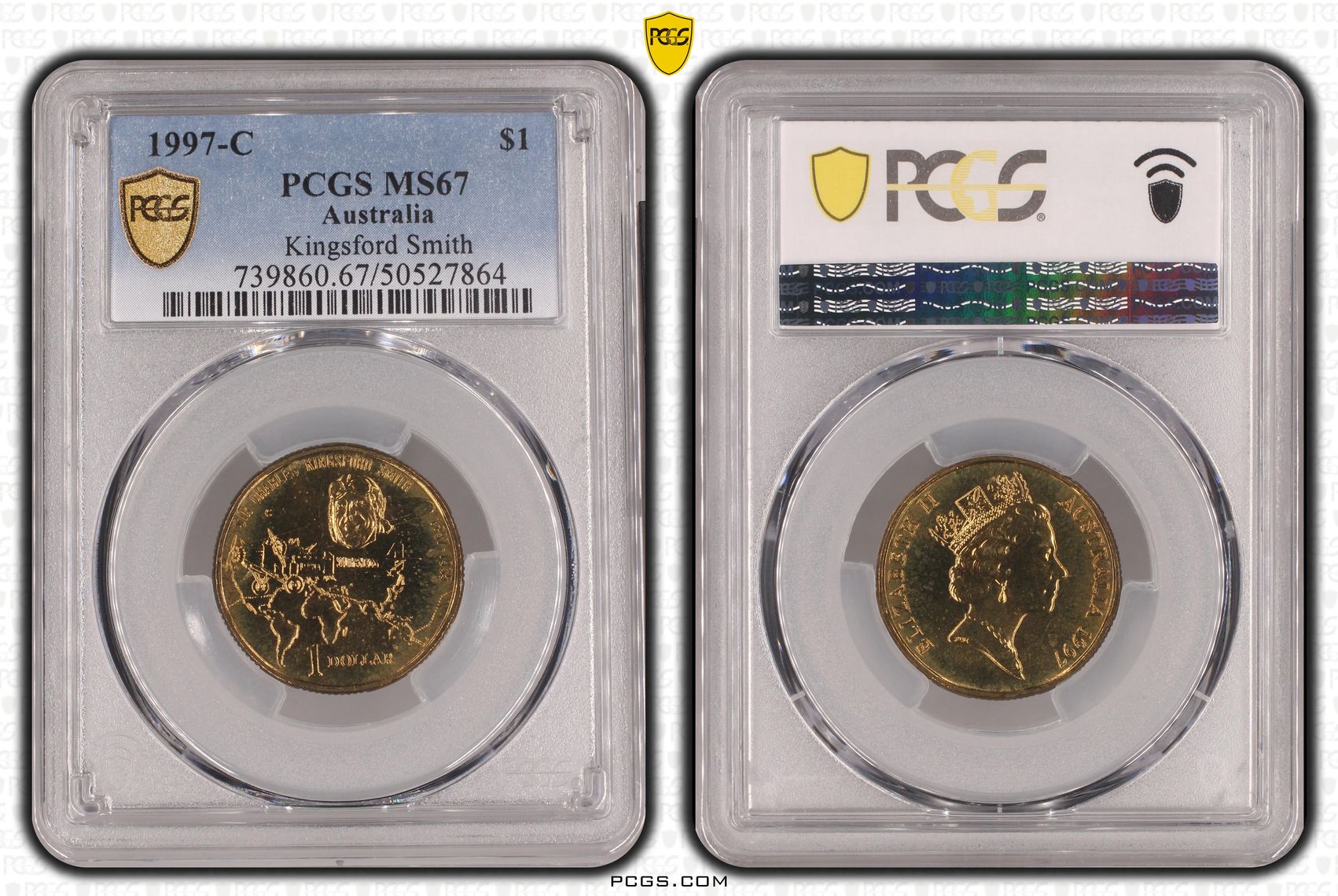Kingsford Smith, One Dollar, 1997-C, PCGS MS67