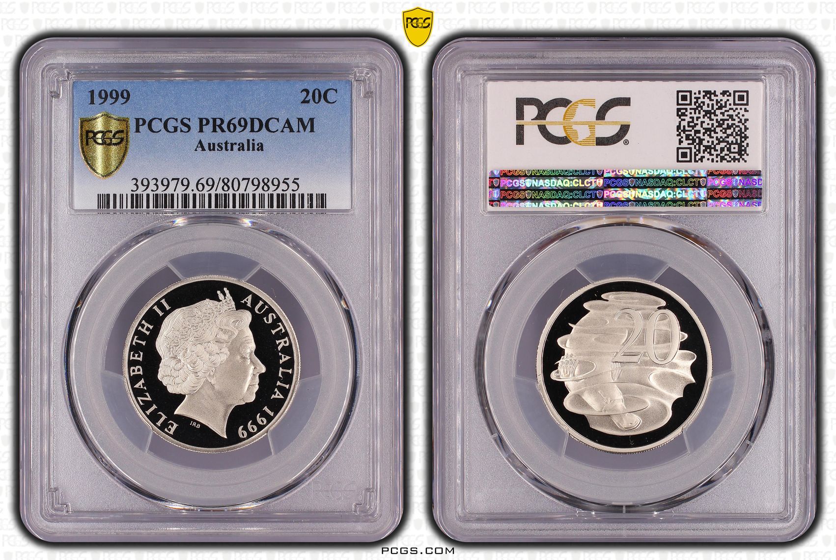 , Twenty Cent, 1999, PCGS PR69DCAM