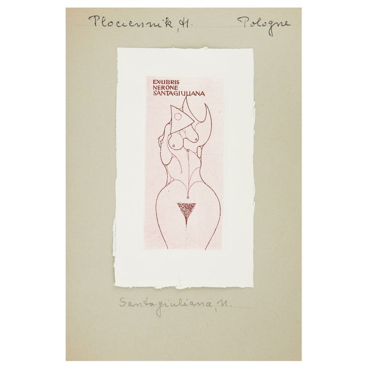 Henryk Płóciennik | Zestaw 4 exlibrisów Nerone Santagiuliana, lata 70. XX w.