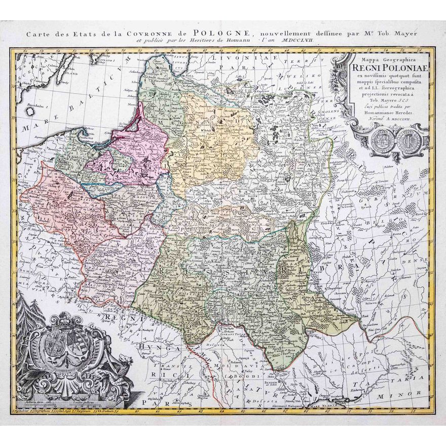 Tobias Mayer | Mappa Geographica Regni Poloniae