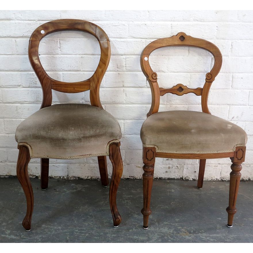 2 VICTORIAN STYLE DINING CHAIRS,