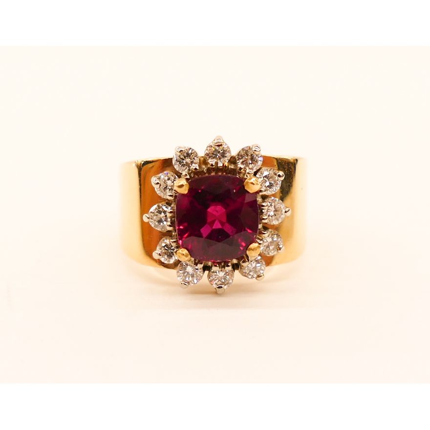 Lady's 2.06ct Ruby & Diamond 14k Ring