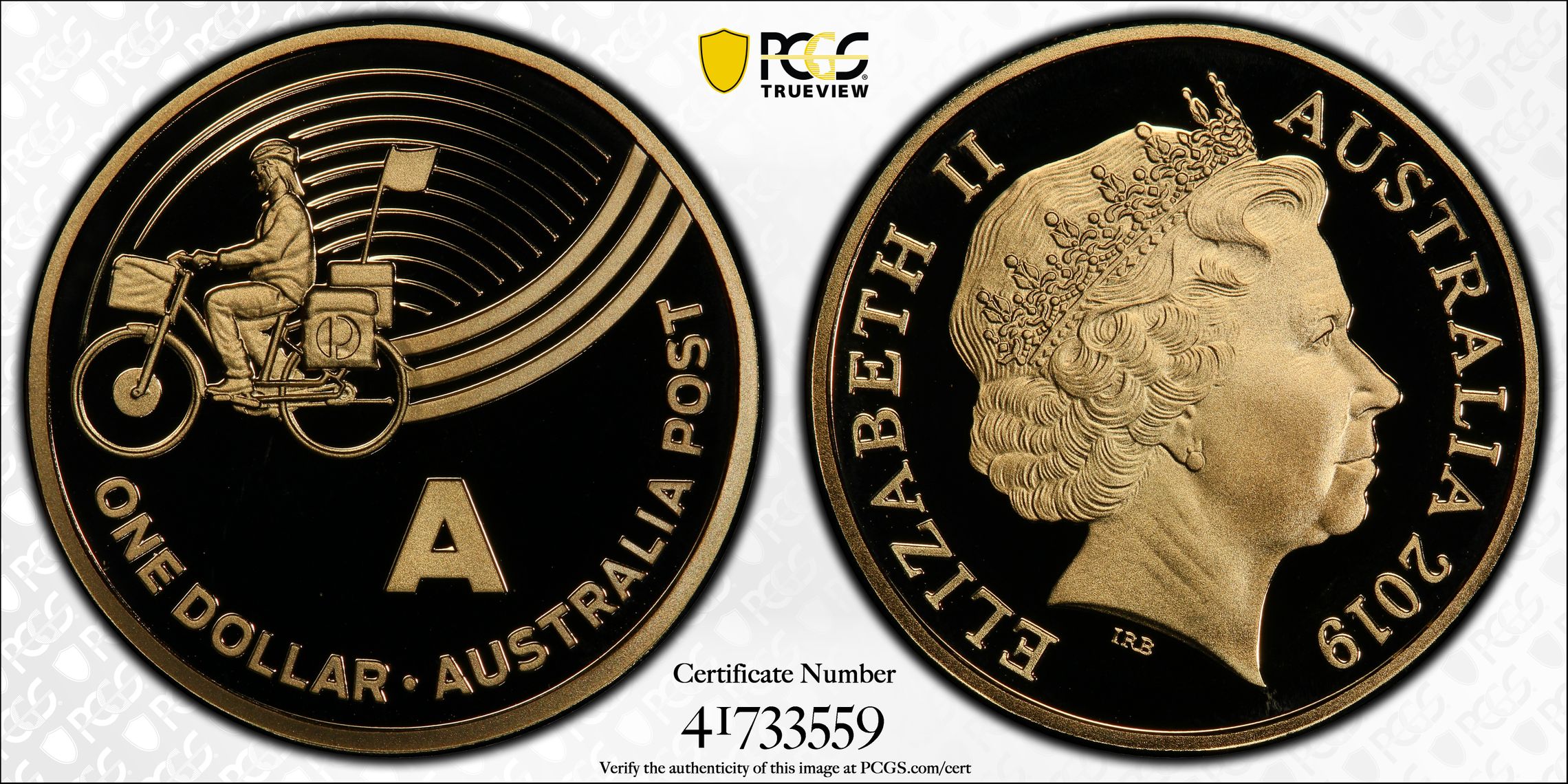 437 · 2019 Australia One Dollar, $1 A- Australia Post Great Aussie Coin Hunt PCGS - PR69DCAM -559