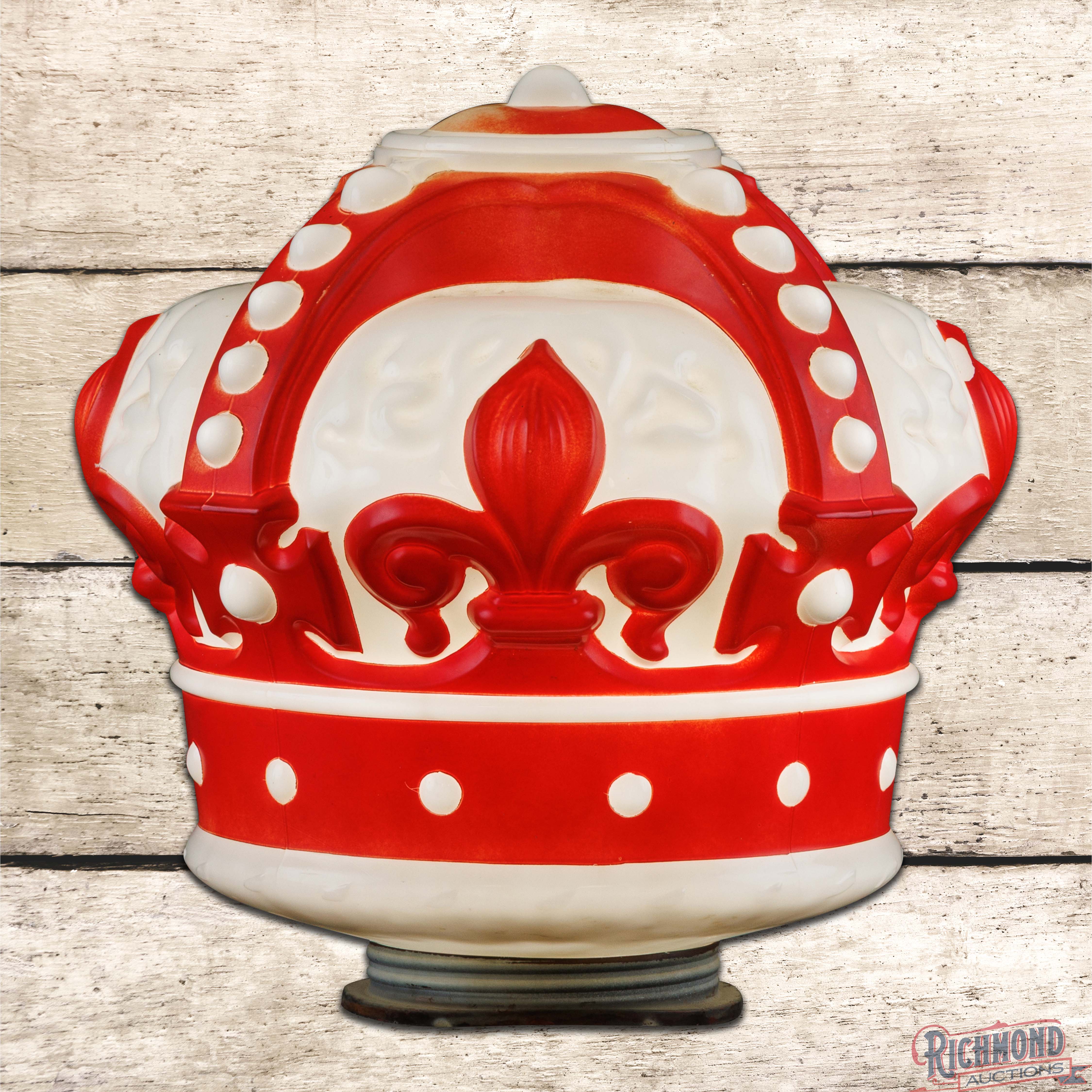 Standard Red Crown Gasoline OPC Milk Glass Gas Pump Globe | Richmond ...