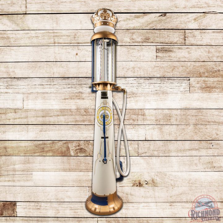 Wayne Model #515 Ten Gallon Visible Gas Pump Restored Gilmore Red Crown Gasoline