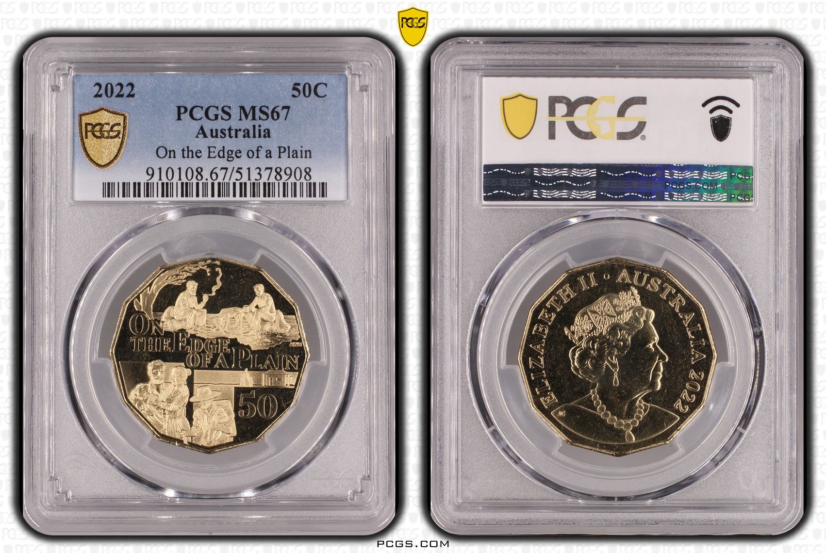 On the Edge of a Plain, Fifty Cent, 2022, PCGS MS67
