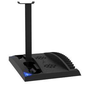 iPega PS5 6 in 1 Vertical Stand with Cooling Fans + Dual Port Charging Dock