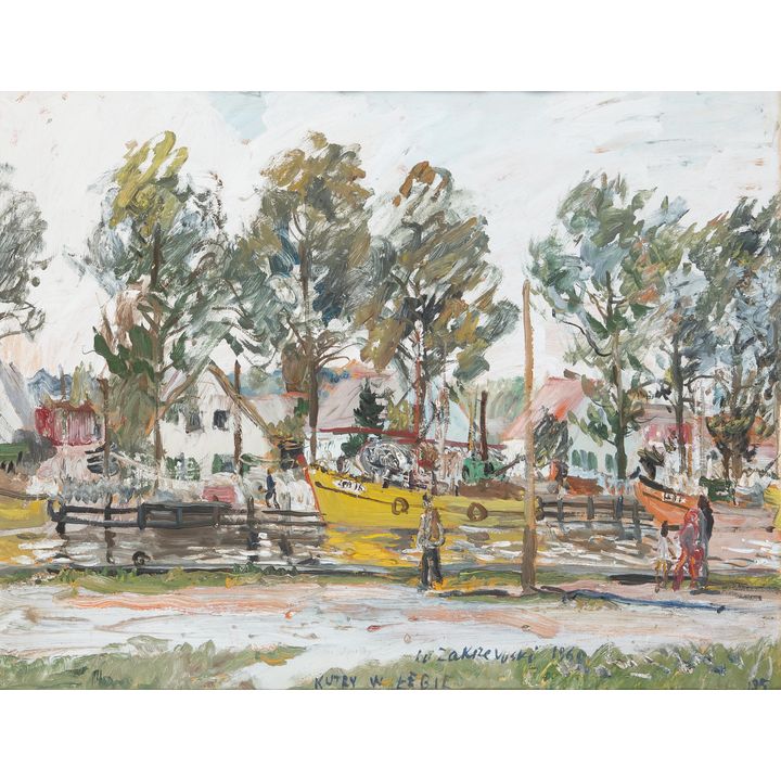 Włodzimierz Zakrzewski | Kutry w Łebie, 1960 r.