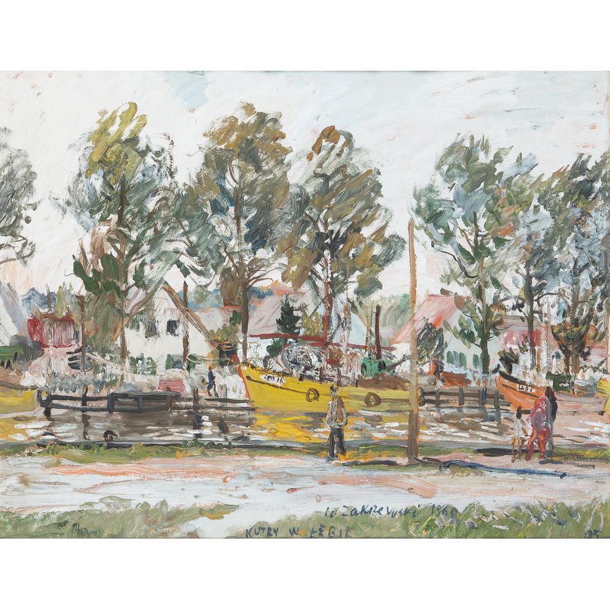 Włodzimierz Zakrzewski | Kutry w Łebie, 1960 r.