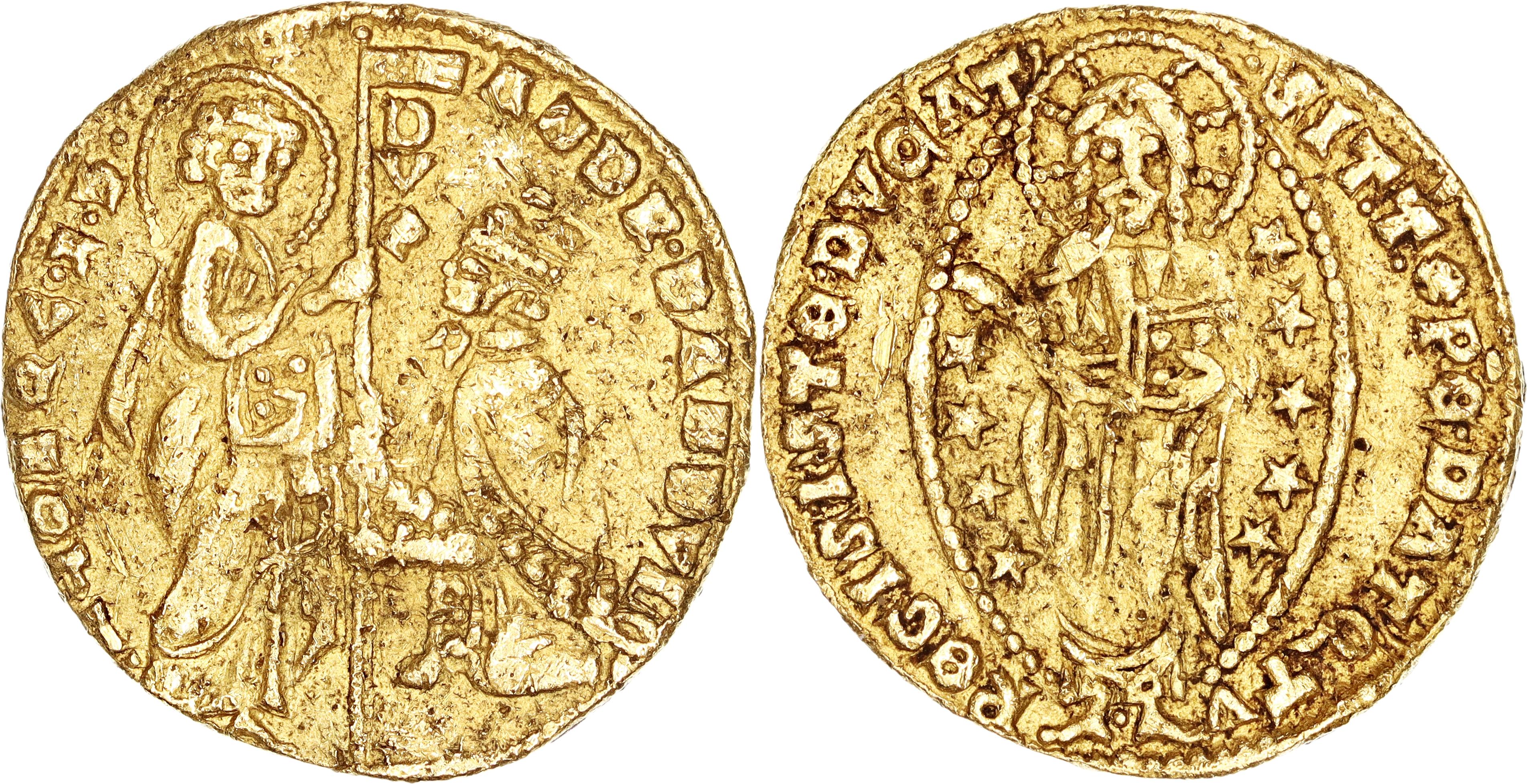 Republic of Venice, Andrea Dandolo, Gold Ducato, 1342-1354 AD, F-nVF