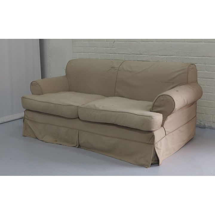 UPHOLSTERED SOFA with slip cover
