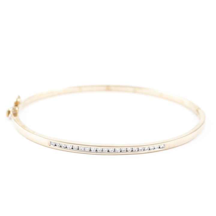 Half Carat Diamond Bangle 9ct