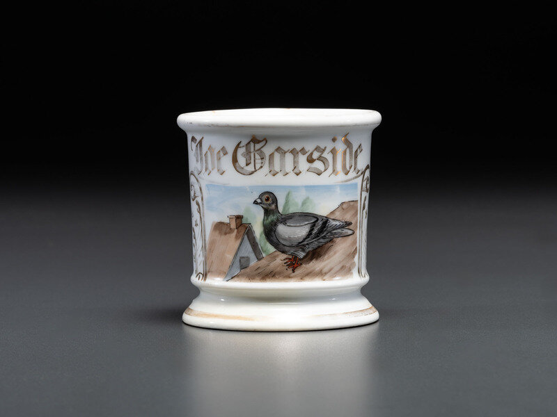 A Homing Pigeon Porcelain Occupational Shaving Mug