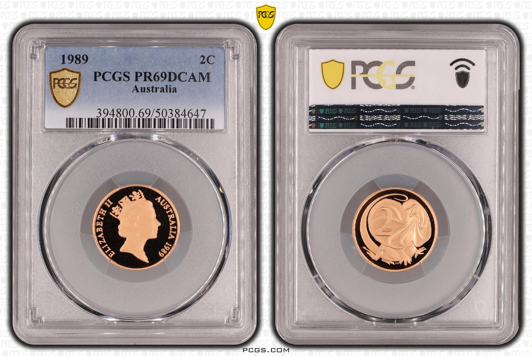 Two Cent, 1989, Pcgs Pr69dcam