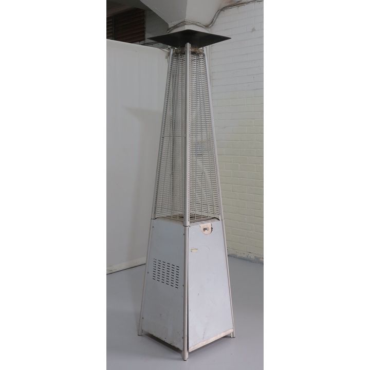 GLASS TUBE PATIO HEATER with 9kg gas bottle