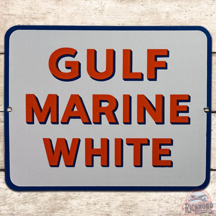 NOS Gulf Marine White SSP Pump Plate Sign - 9.5