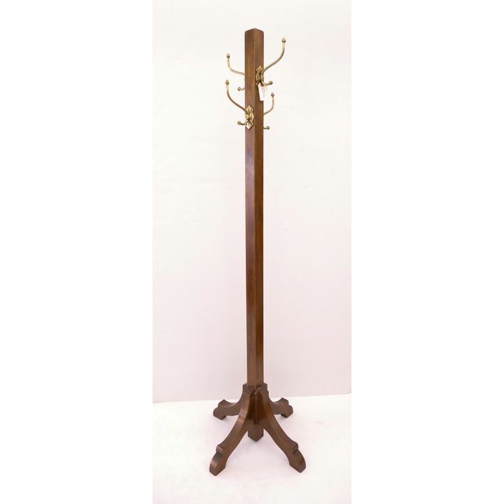 Wood 4 Hook Coatrack- 72''