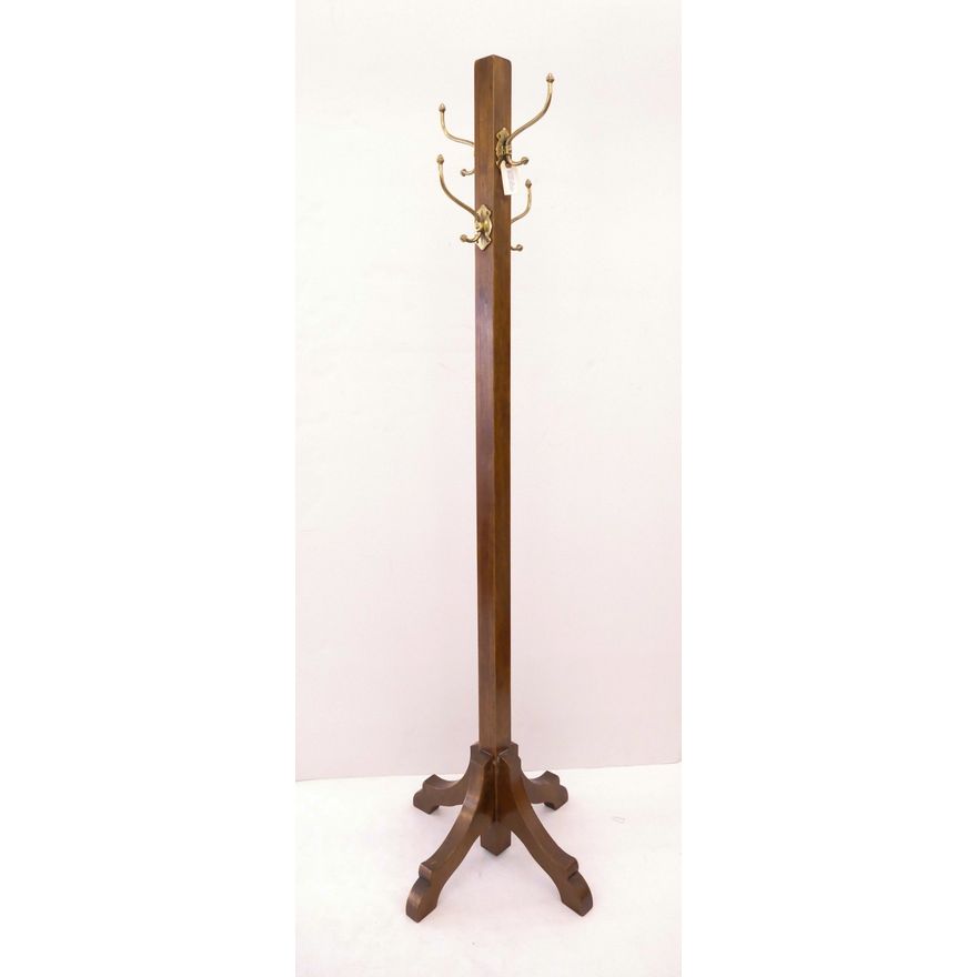Wood 4 Hook Coatrack- 72''