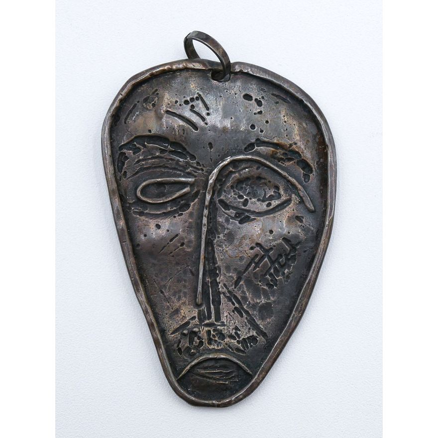 Ed Levin Modernist Sterling Face Pendant 2.5'' - 21 Grams
