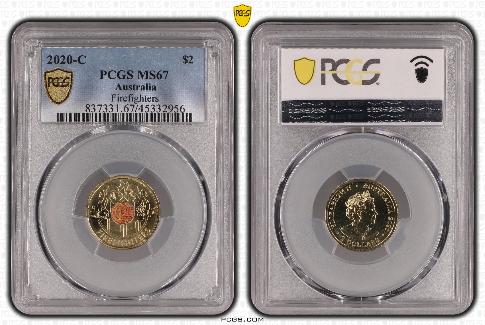 Firefighters, Two Dollar, 2020-C, PCGS MS67